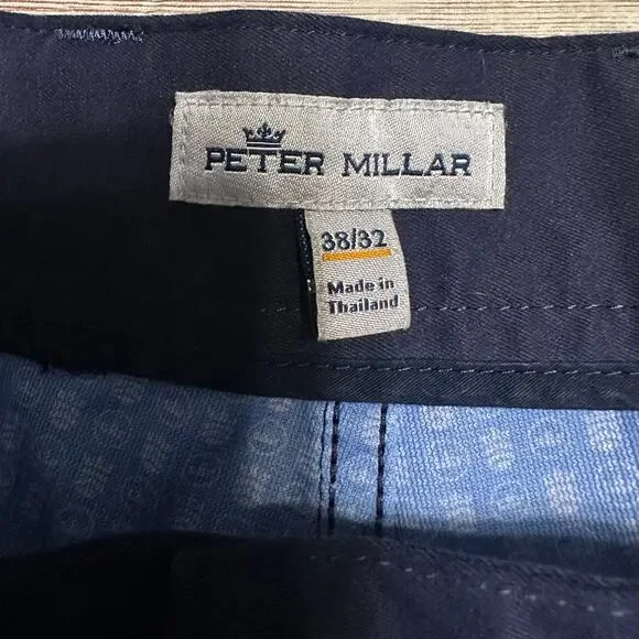 Peter Millar Crown Crafted Performance 5 Pocket Pants Navy Men's 38 x 32 Golf - Picture 5 of 5